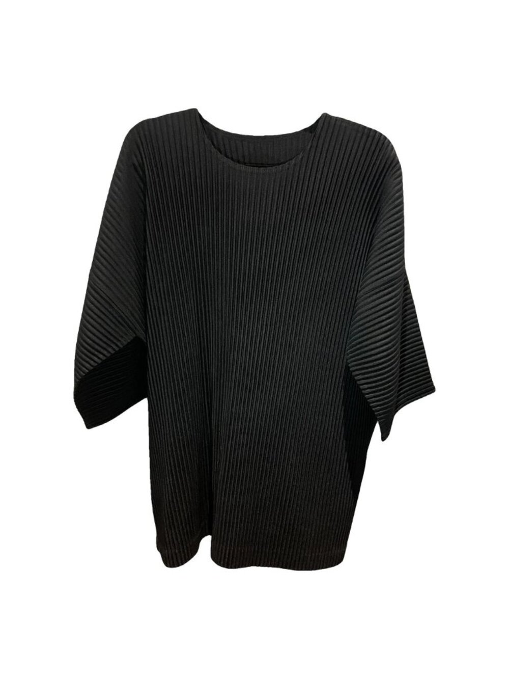$795 Authentic ISSEY MIYAKE Made in JAPAN Men's Black Crew Neck T-Shirt Sz.2XL